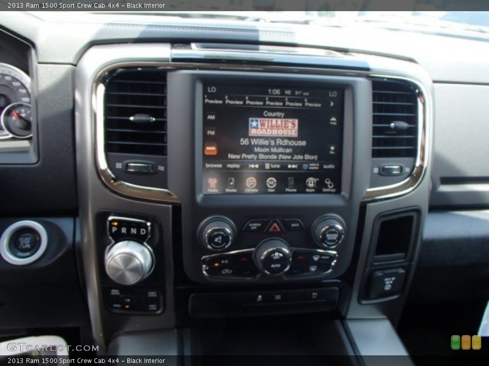 Black Interior Controls for the 2013 Ram 1500 Sport Crew Cab 4x4 #82867913