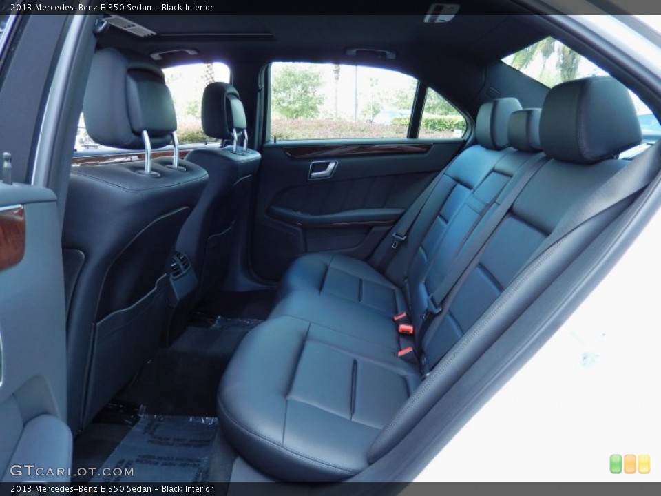 Black Interior Rear Seat for the 2013 Mercedes-Benz E 350 Sedan #82874797