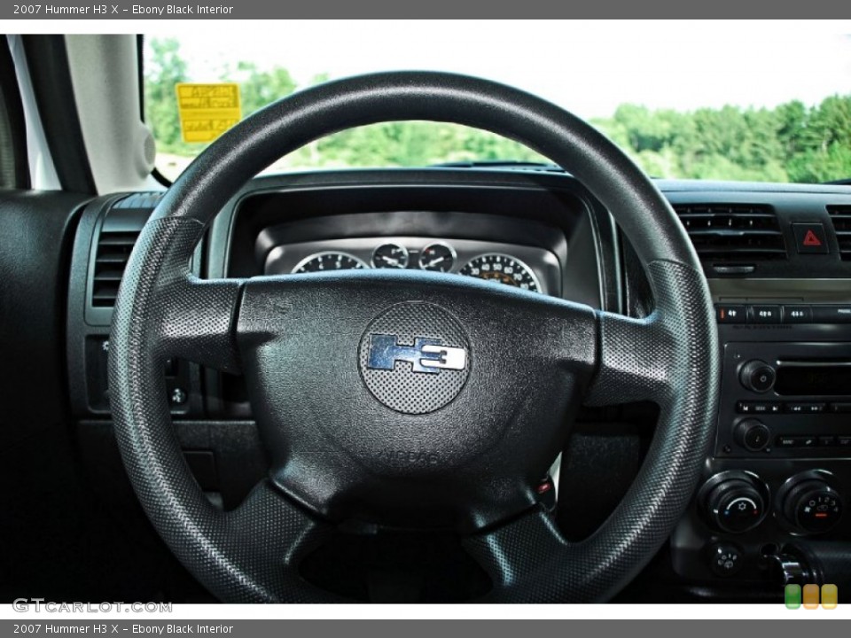 Ebony Black Interior Steering Wheel for the 2007 Hummer H3 X #82876466