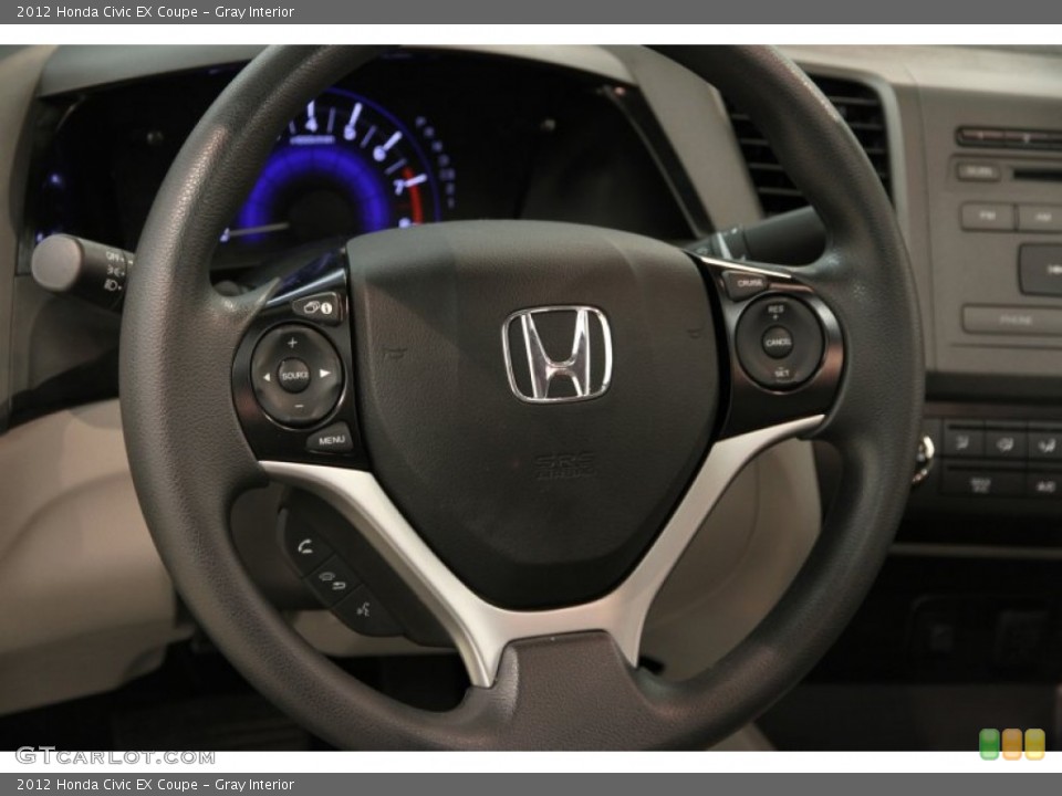 Gray Interior Steering Wheel for the 2012 Honda Civic EX Coupe #82882853