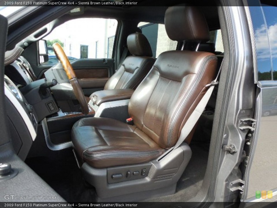 Sienna Brown Leather/Black Interior Front Seat for the 2009 Ford F150 Platinum SuperCrew 4x4 #82888760