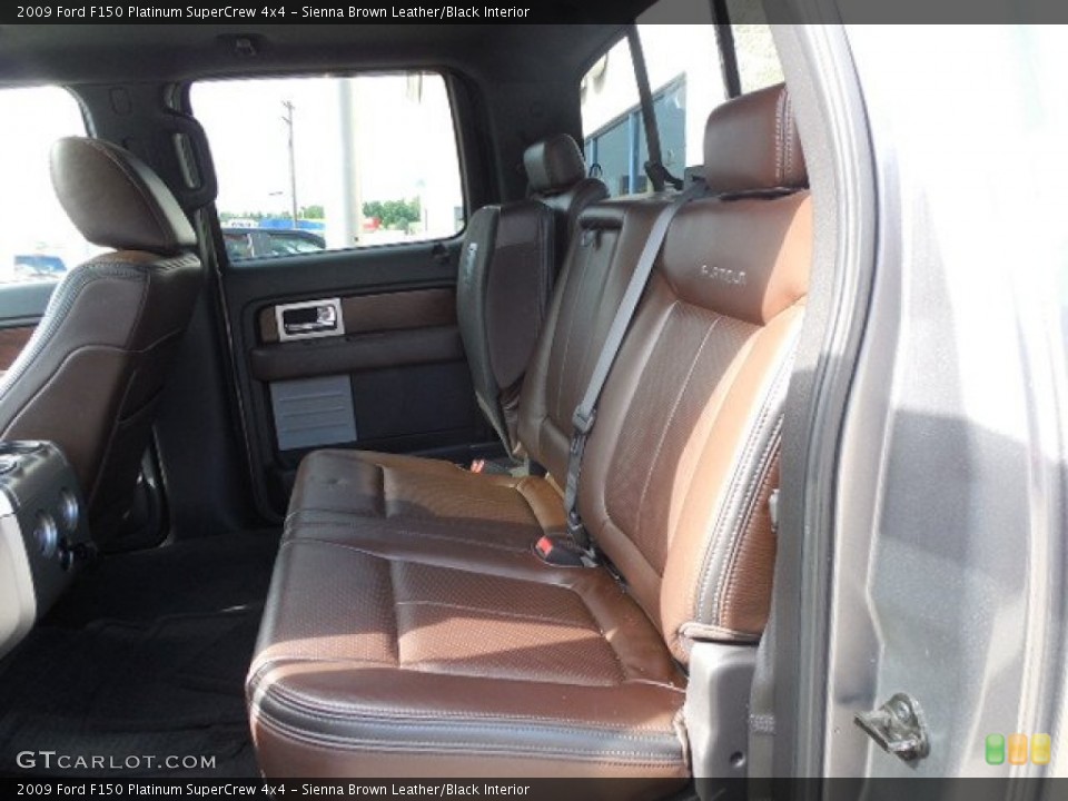 Sienna Brown Leather/Black Interior Rear Seat for the 2009 Ford F150 Platinum SuperCrew 4x4 #82888777