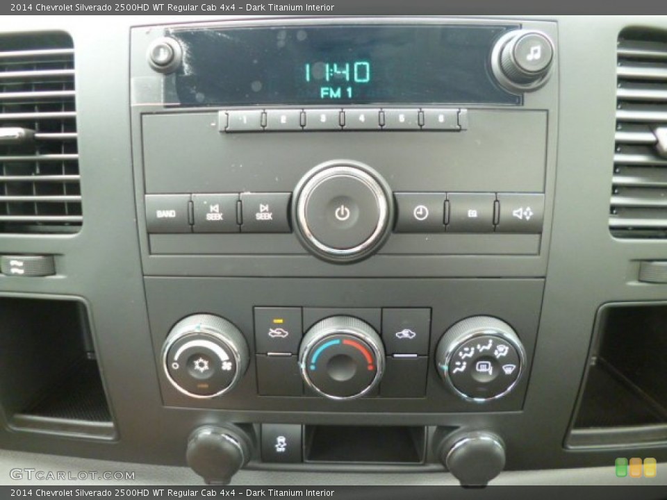 Dark Titanium Interior Controls for the 2014 Chevrolet Silverado 2500HD WT Regular Cab 4x4 #82899310