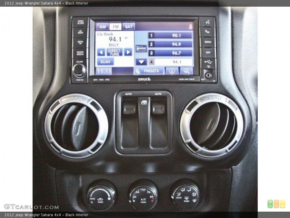 Black Interior Controls for the 2012 Jeep Wrangler Sahara 4x4 #82901688
