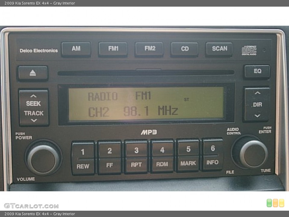 Gray Interior Audio System for the 2009 Kia Sorento EX 4x4 #82905593
