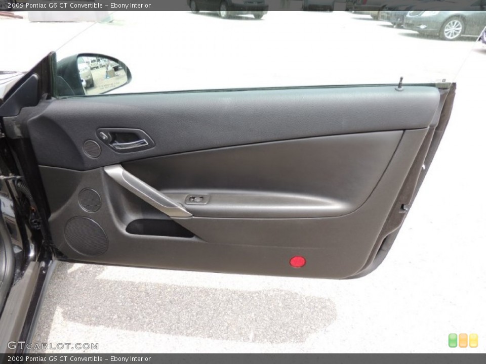 Ebony Interior Door Panel for the 2009 Pontiac G6 GT Convertible #82905882