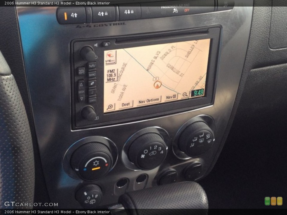 Ebony Black Interior Navigation for the 2006 Hummer H3  #82906408