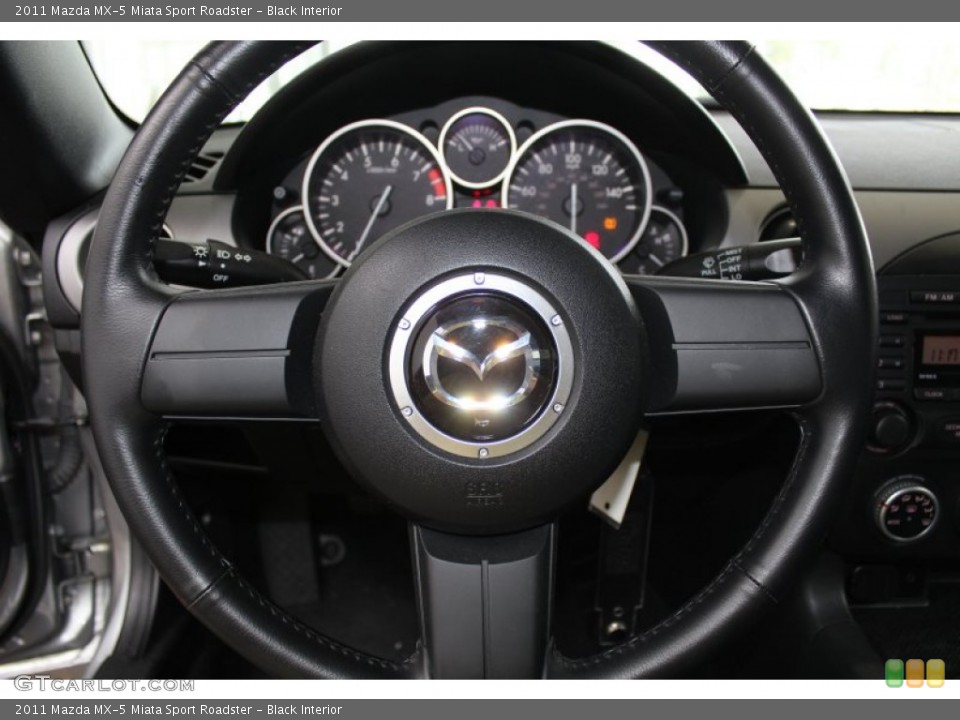 Black Interior Steering Wheel for the 2011 Mazda MX-5 Miata Sport Roadster #82910601