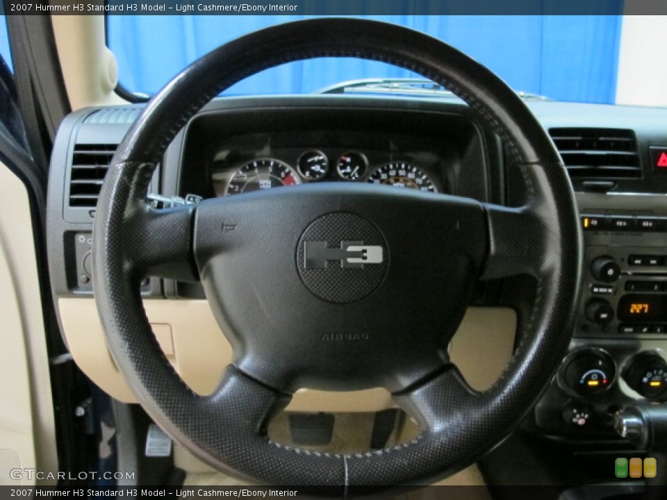Light Cashmere/Ebony Interior Steering Wheel for the 2007 Hummer H3  #82910944
