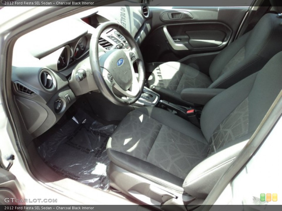 Charcoal Black Interior Prime Interior for the 2012 Ford Fiesta SEL Sedan #82911556