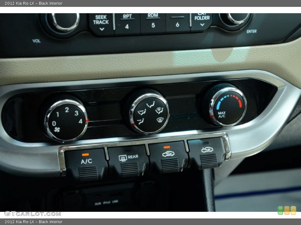 Black Interior Controls for the 2012 Kia Rio LX #82911634