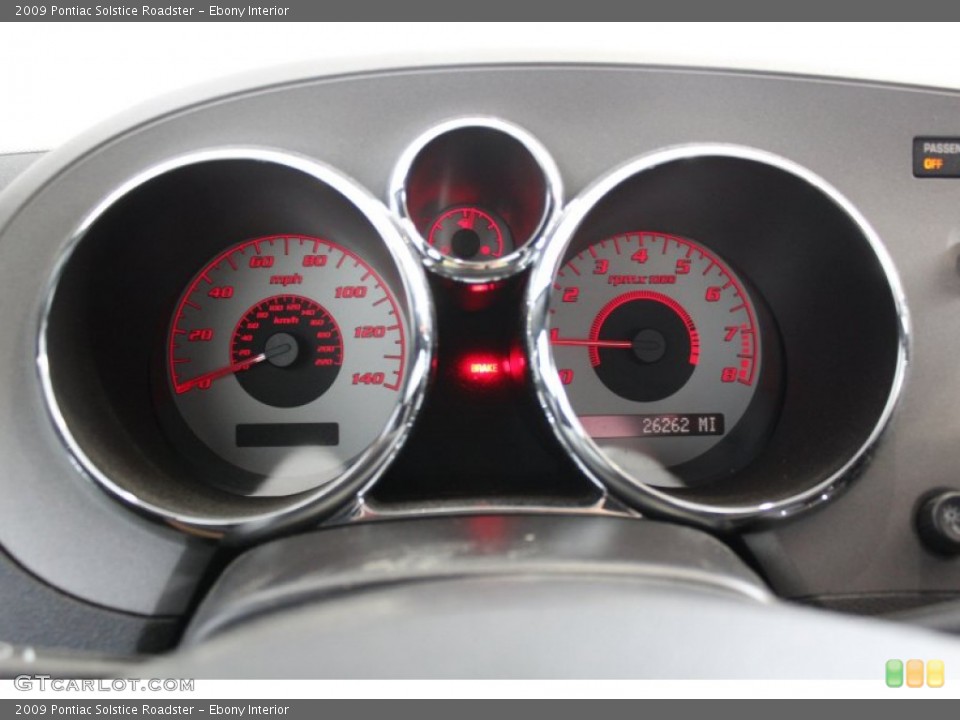 Ebony Interior Gauges for the 2009 Pontiac Solstice Roadster #82911763