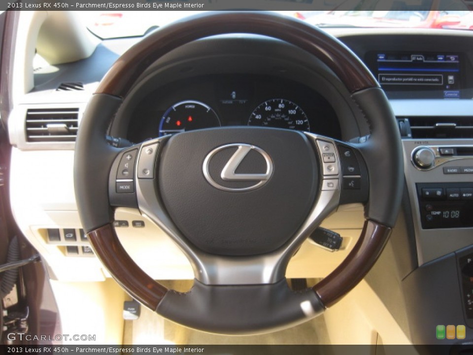 Parchment/Espresso Birds Eye Maple Interior Steering Wheel for the 2013 Lexus RX 450h #82924616