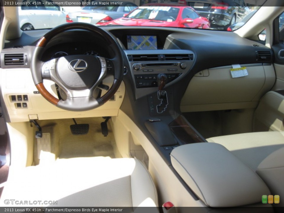 Parchment/Espresso Birds Eye Maple Interior Dashboard for the 2013 Lexus RX 450h #82924658
