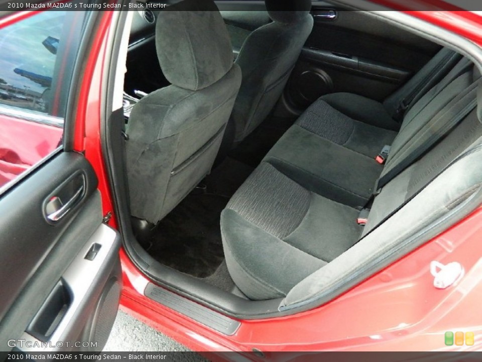 Black Interior Rear Seat for the 2010 Mazda MAZDA6 s Touring Sedan #82926775