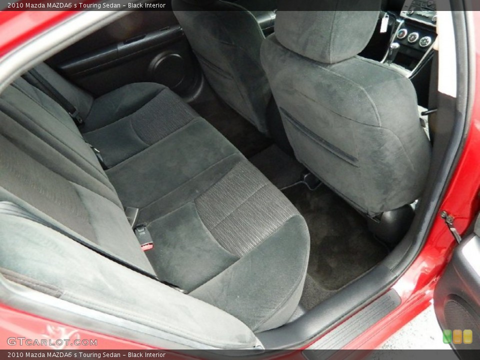 Black Interior Rear Seat for the 2010 Mazda MAZDA6 s Touring Sedan #82926800