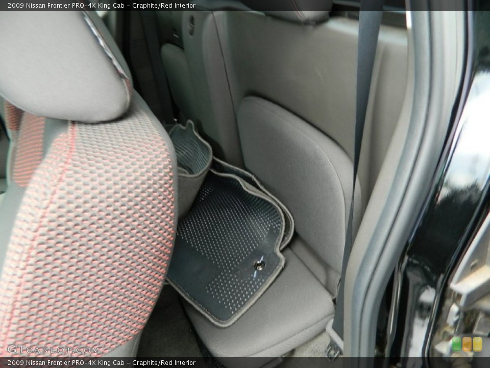 Graphite/Red Interior Rear Seat for the 2009 Nissan Frontier PRO-4X King Cab #82927346