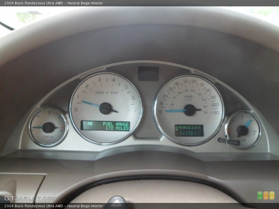 Neutral Beige Interior Gauges for the 2004 Buick Rendezvous Ultra AWD #82928797