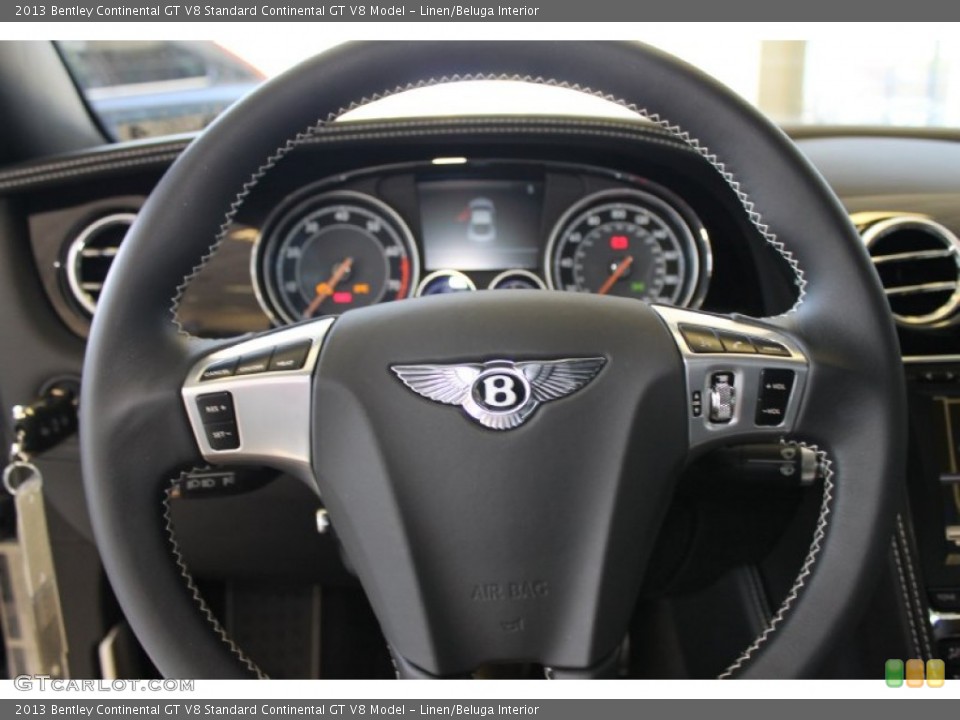 Linen/Beluga Interior Steering Wheel for the 2013 Bentley Continental GT V8  #82930177