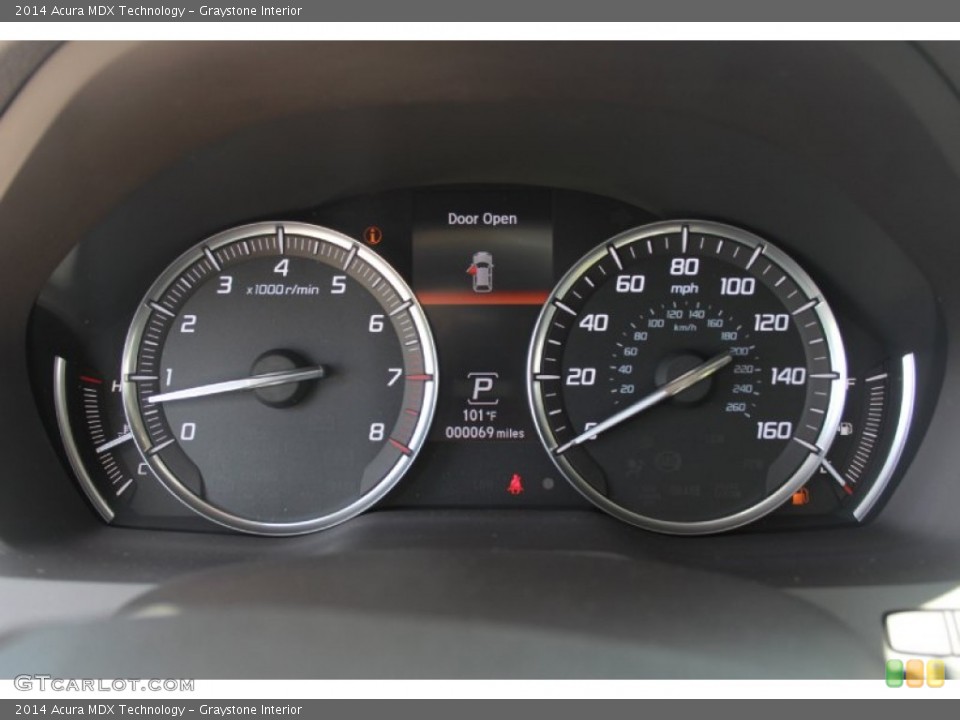 Graystone Interior Gauges for the 2014 Acura MDX Technology #82932868