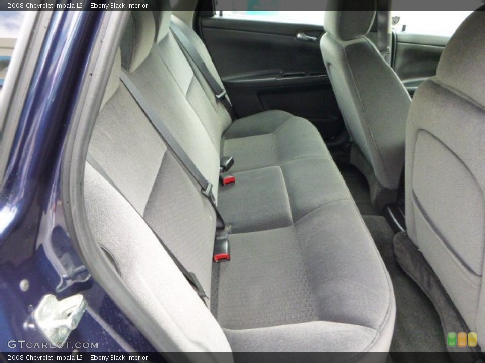 Ebony Black Interior Rear Seat for the 2008 Chevrolet Impala LS #82932967