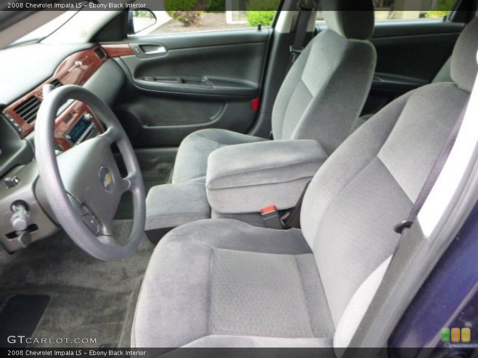Ebony Black Interior Front Seat for the 2008 Chevrolet Impala LS #82933012