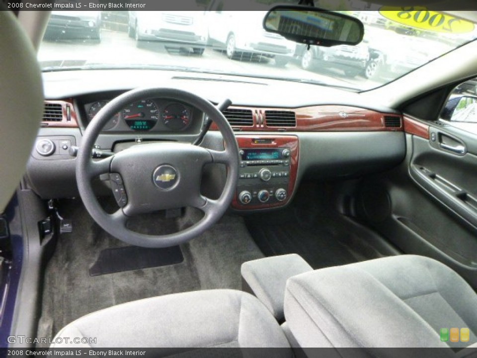 Ebony Black Interior Prime Interior for the 2008 Chevrolet Impala LS #82933059