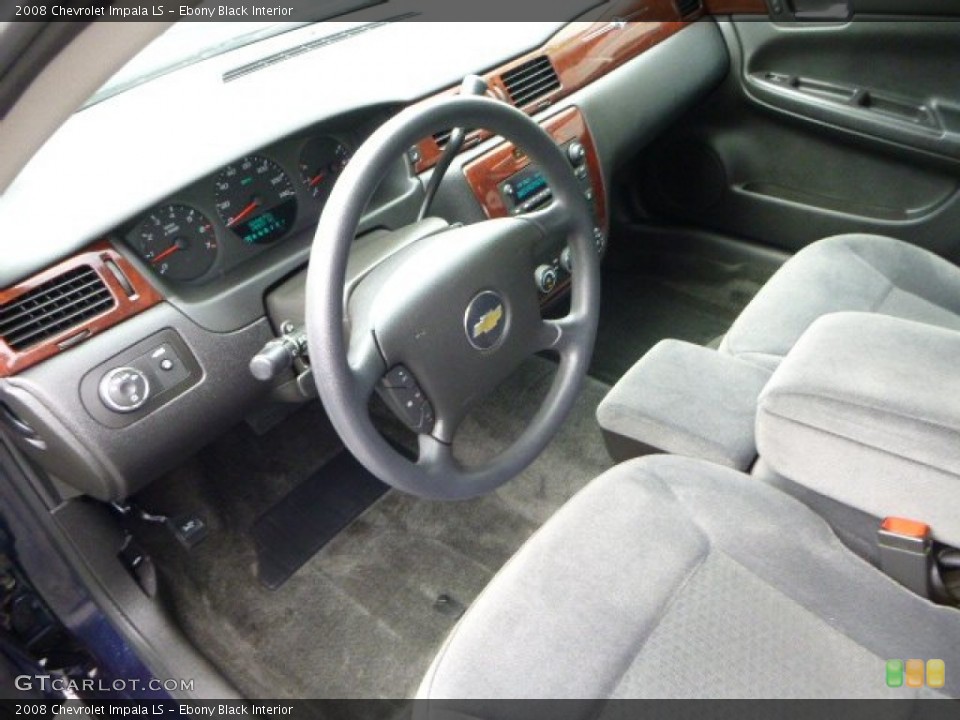 Ebony Black 2008 Chevrolet Impala Interiors