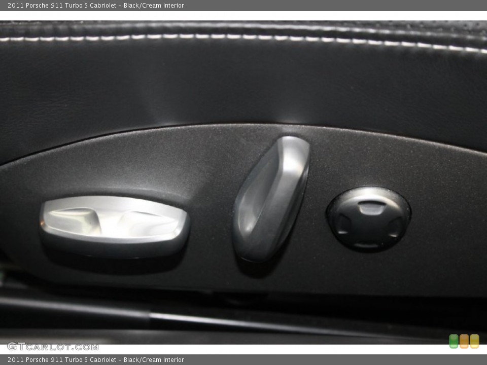 Black/Cream Interior Controls for the 2011 Porsche 911 Turbo S Cabriolet #82936042