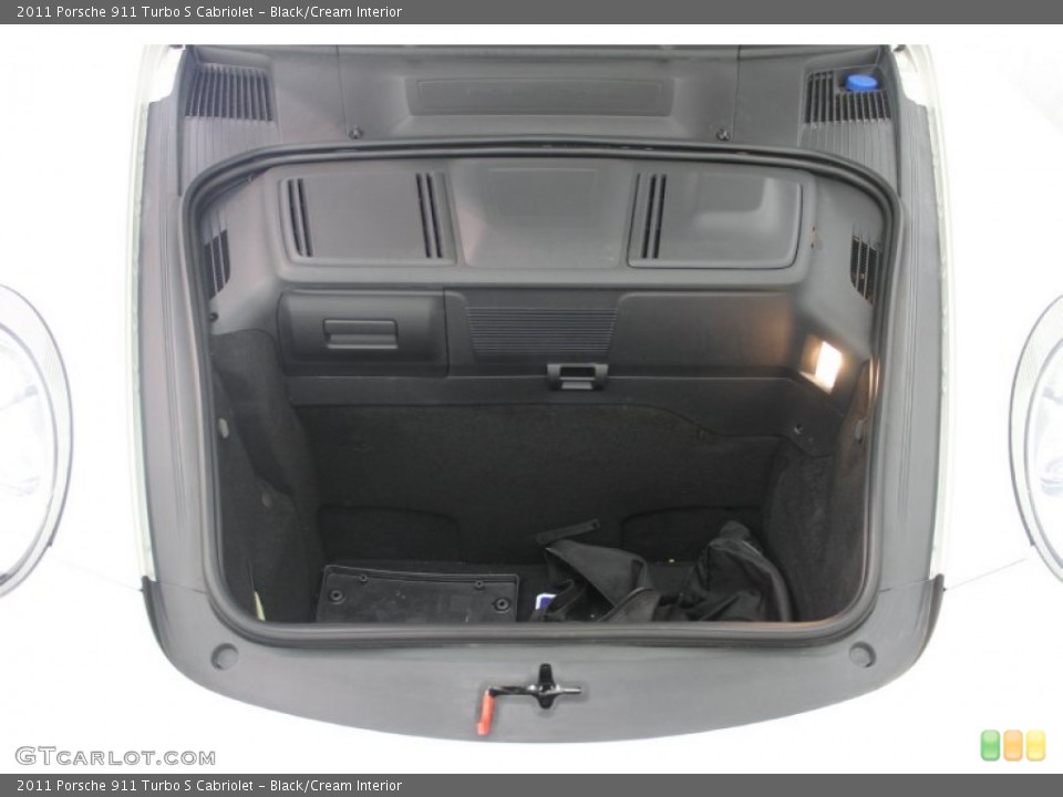 Black/Cream Interior Trunk for the 2011 Porsche 911 Turbo S Cabriolet #82936591