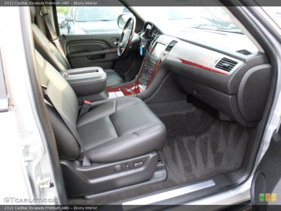 Ebony Interior Front Seat for the 2013 Cadillac Escalade Premium AWD #82939626