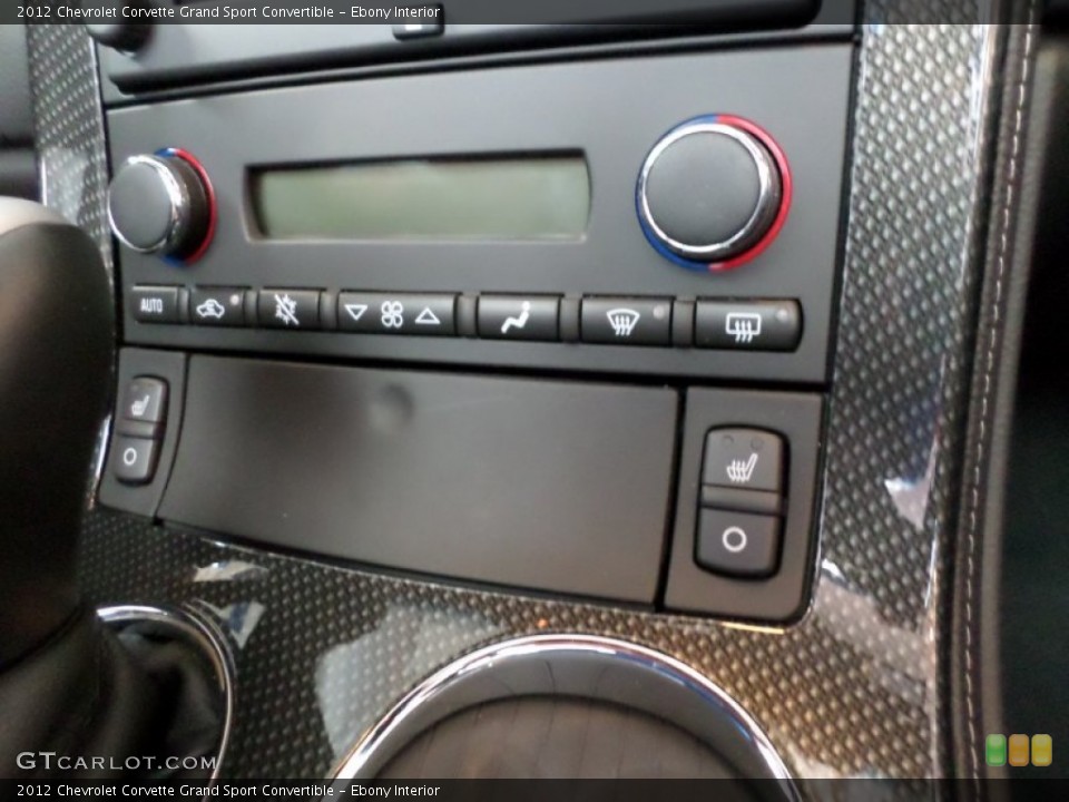 Ebony Interior Controls for the 2012 Chevrolet Corvette Grand Sport Convertible #82940458