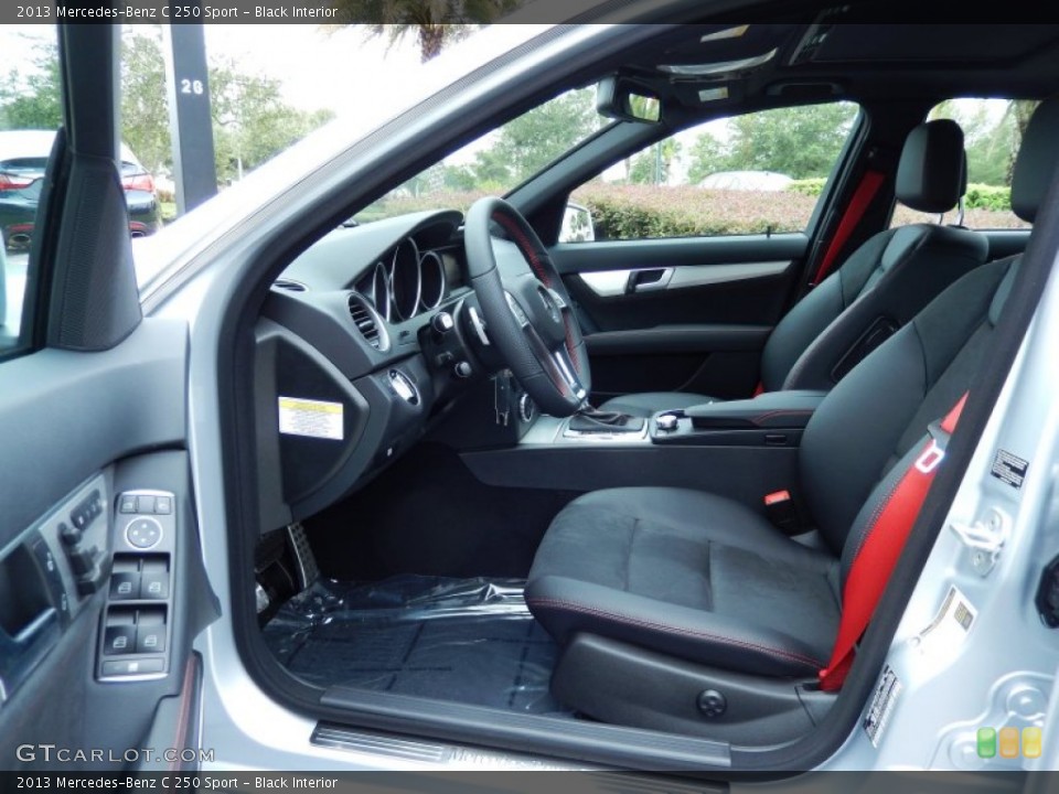Black Interior Front Seat for the 2013 Mercedes-Benz C 250 Sport #82944280