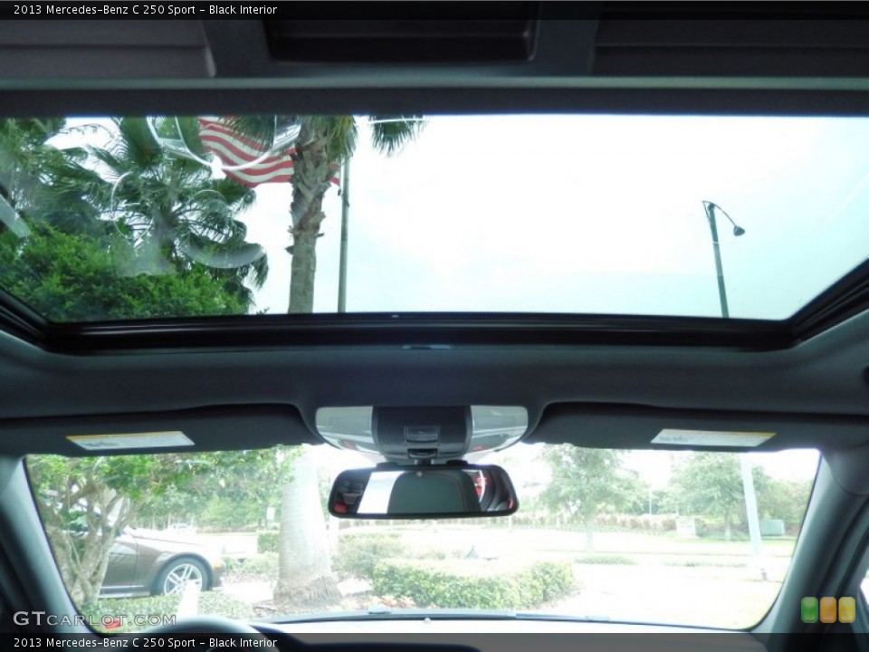 Black Interior Sunroof for the 2013 Mercedes-Benz C 250 Sport #82944328