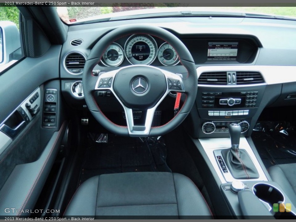 Black Interior Dashboard for the 2013 Mercedes-Benz C 250 Sport #82944357