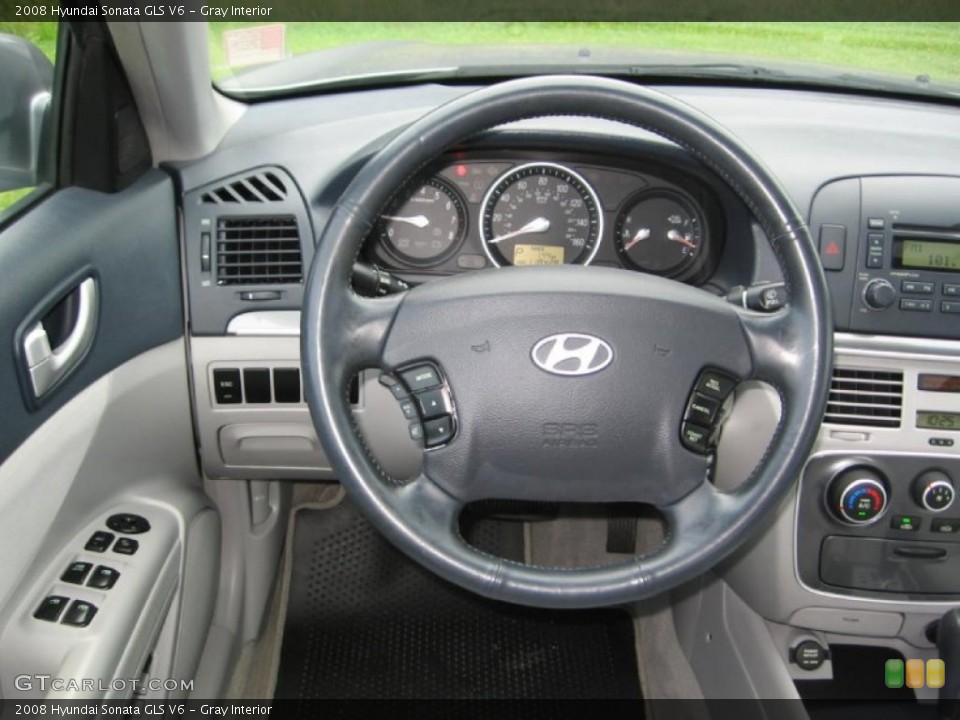 Gray Interior Steering Wheel for the 2008 Hyundai Sonata GLS V6 #82944916