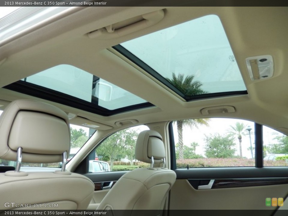 Almond Beige Interior Sunroof for the 2013 Mercedes-Benz C 350 Sport #82945367