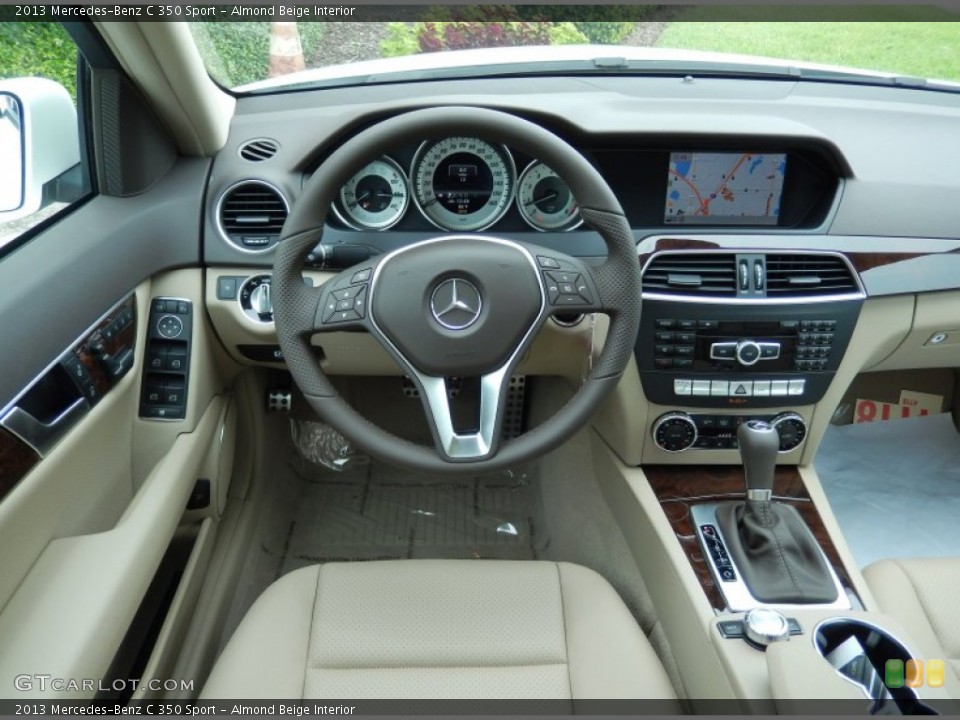 Almond Beige Interior Dashboard for the 2013 Mercedes-Benz C 350 Sport #82945386