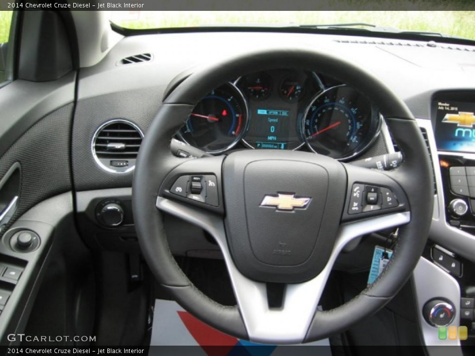 Jet Black Interior Steering Wheel for the 2014 Chevrolet Cruze Diesel #82945516