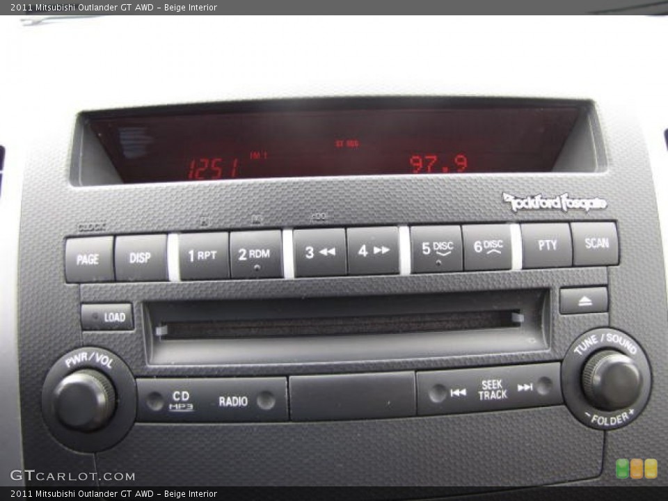 Beige Interior Audio System for the 2011 Mitsubishi Outlander GT AWD #82945657