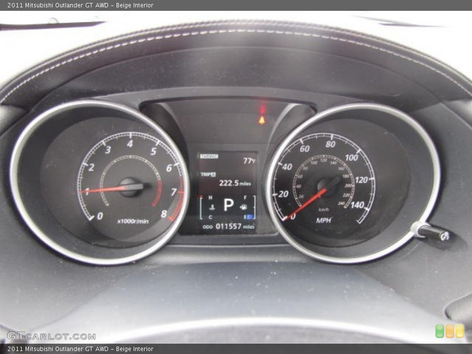 Beige Interior Gauges for the 2011 Mitsubishi Outlander GT AWD #82945701