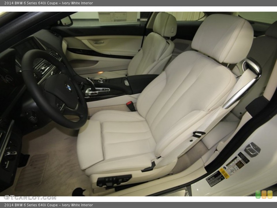 Ivory White Interior Front Seat for the 2014 BMW 6 Series 640i Coupe #82945792