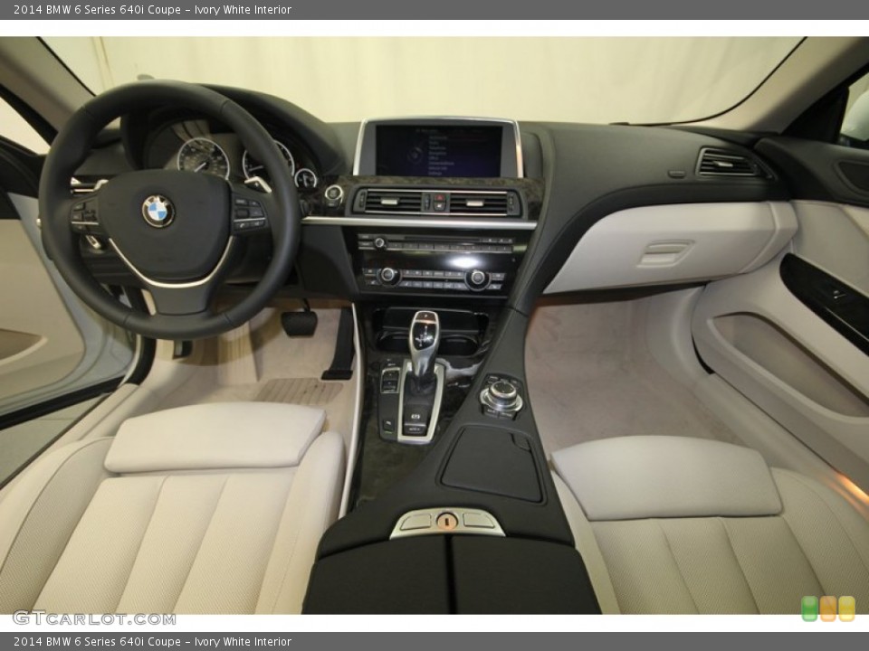 Ivory White Interior Dashboard for the 2014 BMW 6 Series 640i Coupe #82945816