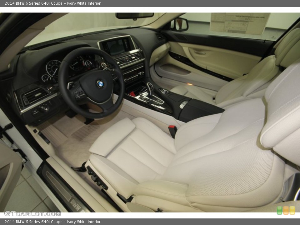 Ivory White Interior Prime Interior for the 2014 BMW 6 Series 640i Coupe #82945975