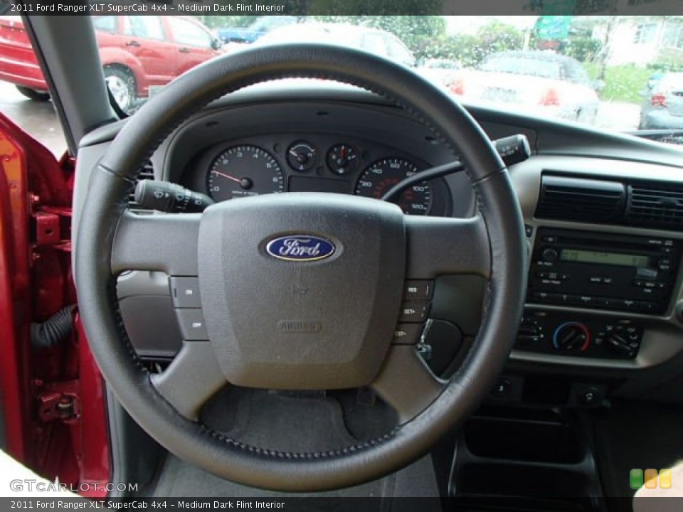 Medium Dark Flint Interior Steering Wheel for the 2011 Ford Ranger XLT SuperCab 4x4 #82948517
