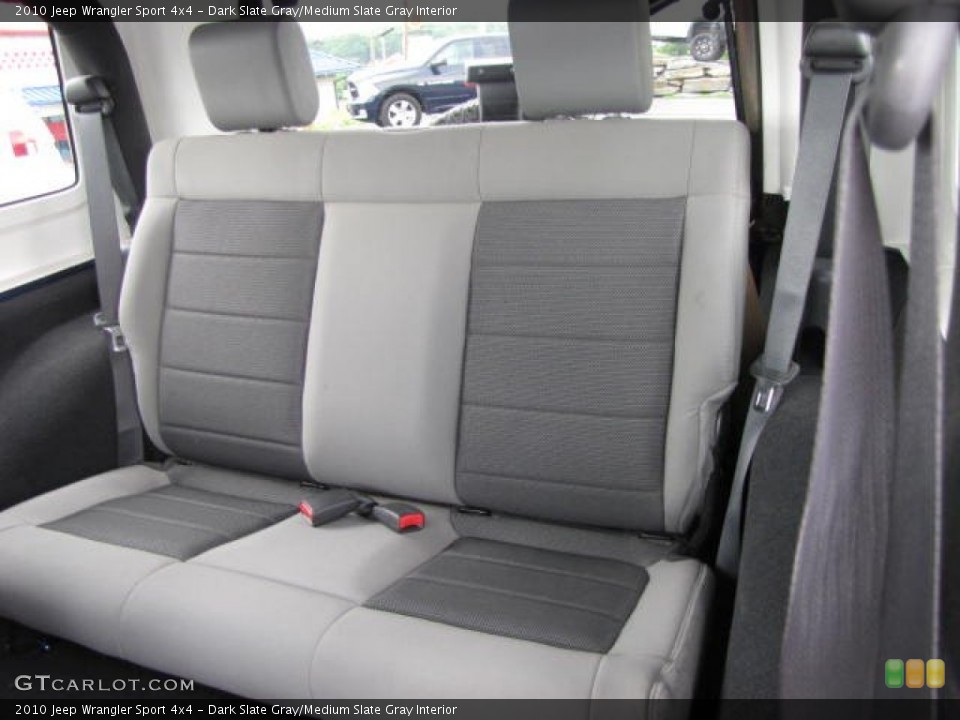 Dark Slate Gray/Medium Slate Gray Interior Rear Seat for the 2010 Jeep Wrangler Sport 4x4 #82948852