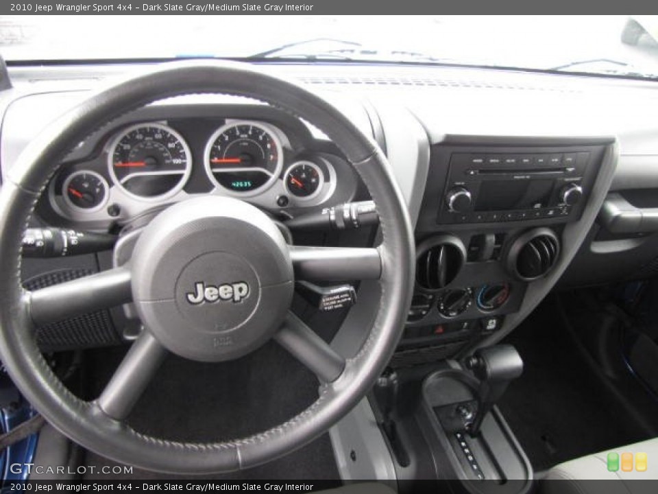 Dark Slate Gray/Medium Slate Gray Interior Dashboard for the 2010 Jeep Wrangler Sport 4x4 #82948894