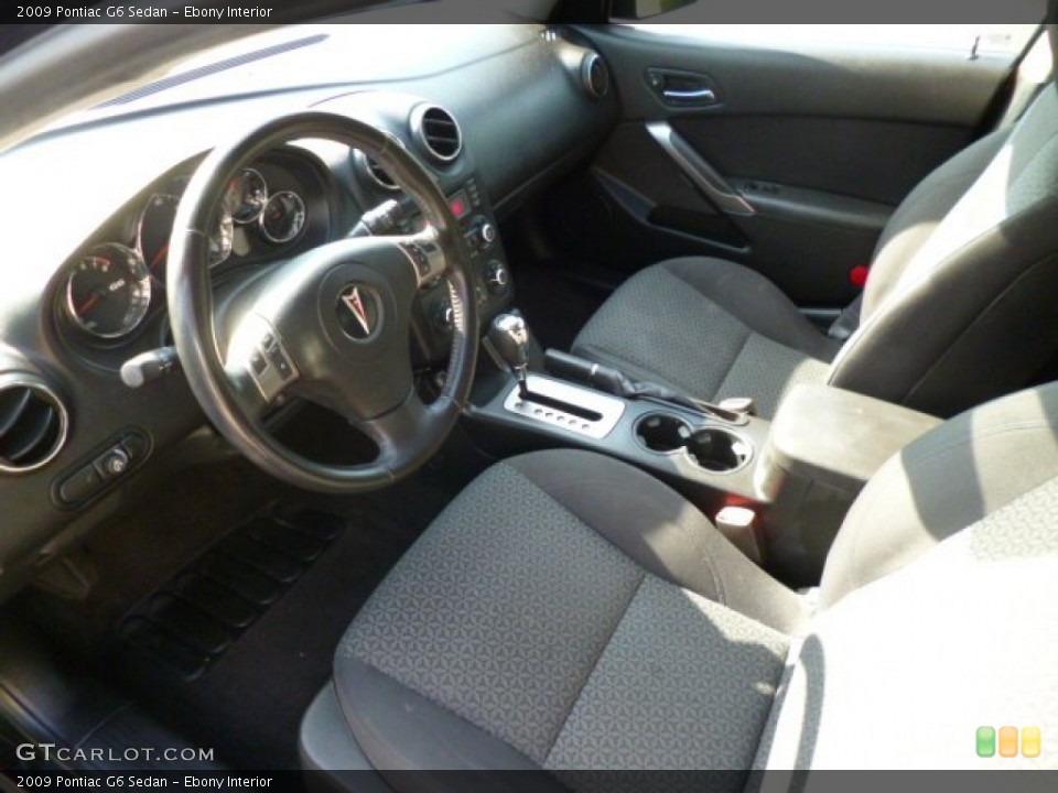 Ebony Interior Prime Interior for the 2009 Pontiac G6 Sedan #82949740