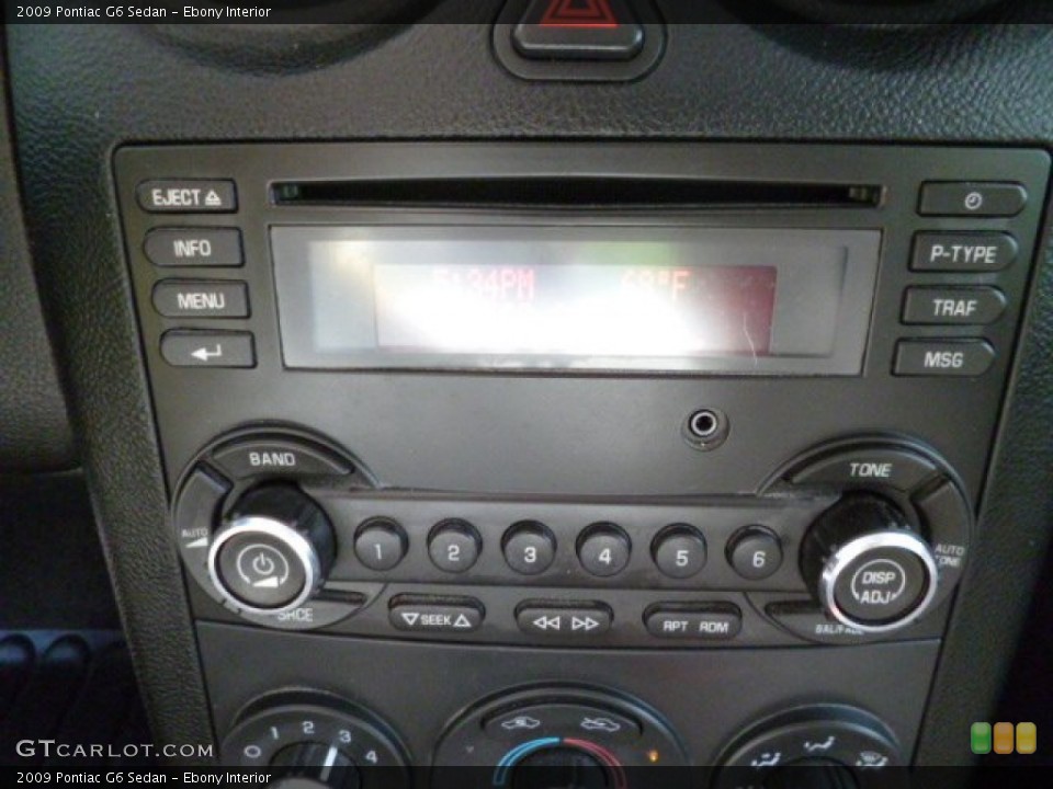 Ebony Interior Audio System for the 2009 Pontiac G6 Sedan #82949800