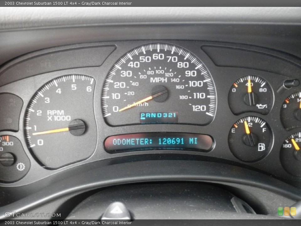Gray/Dark Charcoal Interior Gauges for the 2003 Chevrolet Suburban 1500 LT 4x4 #82952210